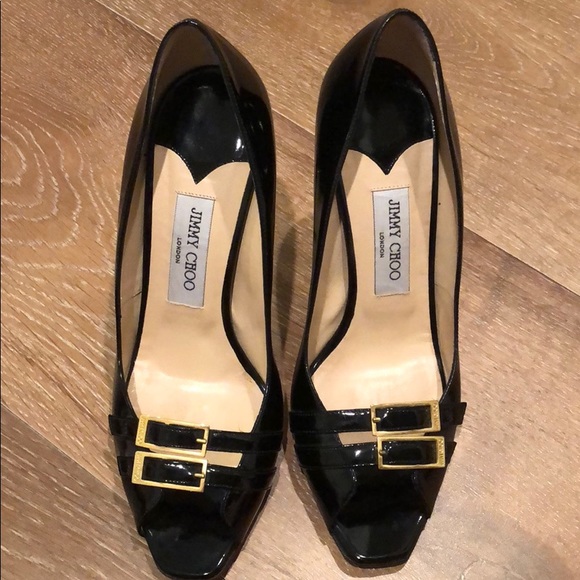 Jimmy Choo patent leather peep-toe pumps - Picture 5 of 5